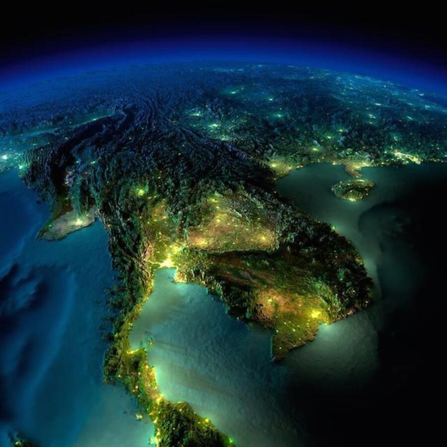 Đất nước nước Việt Nam được chụp kể từ vệ tinh