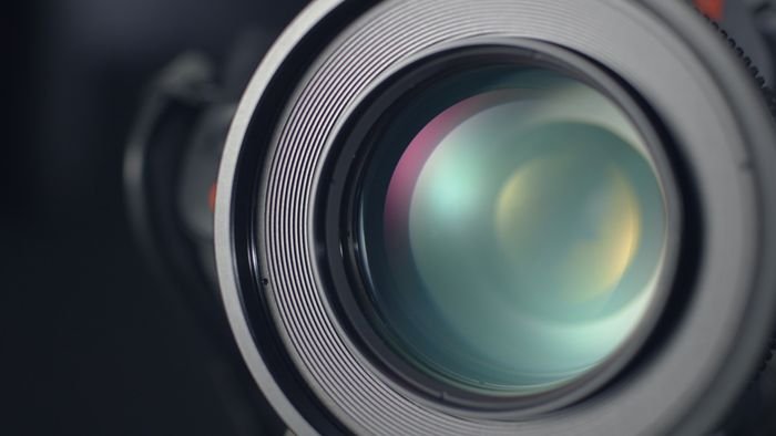 Close-up photo of a camera lens