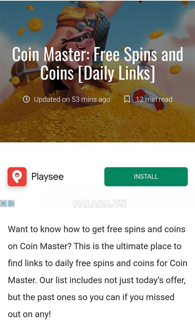 Hack Spin Coin Master qua Gamevui