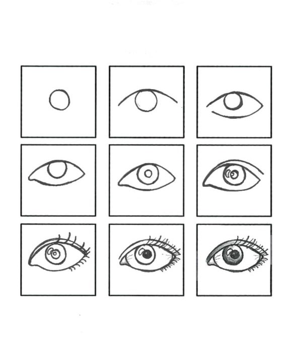 cách vẽ mắt bằng chì