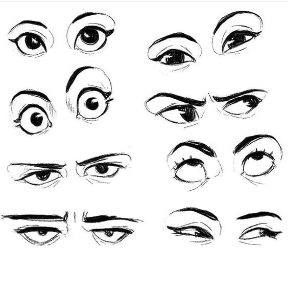 hướng dẫn cách vẽ mắt theo biểu cảm