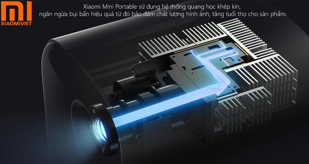 Xiaomi Mini Portable sử dụng hệ thống quang học khép kín