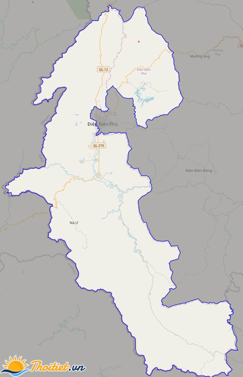 Bản đồ giao thông của huyện Điện Biên
