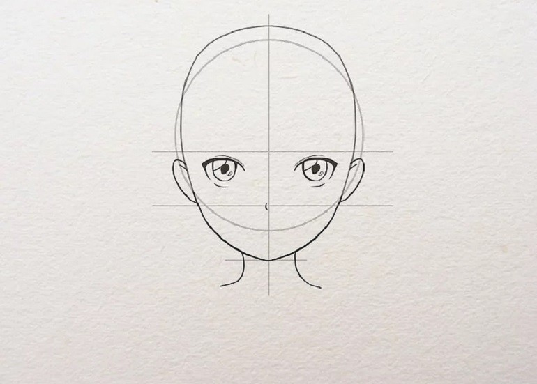 Hình vẽ khuôn mặt anime đơn giản nhất cho người mới