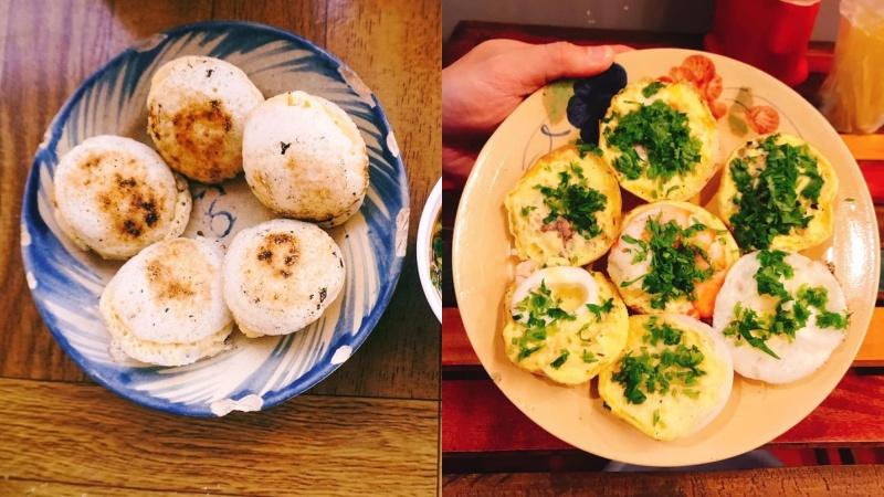 Món bánh căn trứng thơm ngon