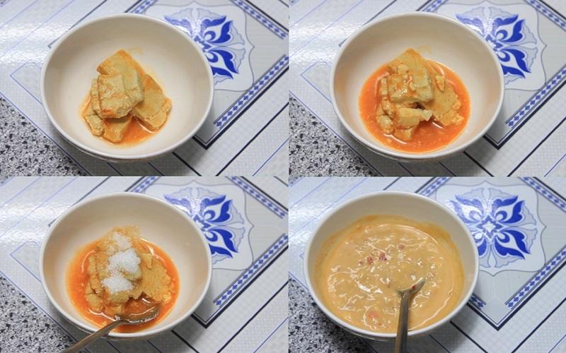 Xào sơ khoai môn để khi nấu lẩu khoai không bị nát